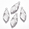 Tarnish Resistant 304 Stainless Steel Pendants, Leaf, Stainless Steel Color, 18.5x7.5x0.5mm, Hole: 1mm