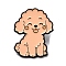 Poodle Enamel Pins, Alloy Lapel Pin Backs for Backpack Clothes, Bisque, 30.5x24mm