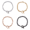 Unisex 304 Stainless Steel Cable Chain Bracelets, with Toggle Clasps, Mixed Color, 7-5/8 inch(19.4cm), 4 colors, 3pcs/color, 12pcs/box