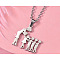 The Family Stainless Steel Pendant Necklaces, Stainless Steel Color, 17.72 inch(45cm)