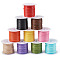 10 Rolls 10 Colors Waxed Polyester Cords, Round, Mixed Color, 1mm, about 10.94 Yards(10m)/Bag, 1 roll/color