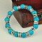 Fashion Tibetan Style Bracelets, Stretch Bracelets, with Gemstone Beads, Synthetic Turquoise, 53mm