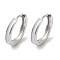 Ring Brass With Enamel Hoop Earrings for Women, Real Platinum Plated, 12.5x2mm