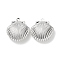 Rack Plating Brass Locket Pendants, Photo Frame Charms for Necklaces, Long-Lasting Plated, Lead Free & Cadmium Free, Shell, Silver, 23.5x22.5x8mm, Hole: 1.6mm, Inner Diameter: 15x13.5mm