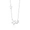 Rhodium Plated 925 Sterling Silver Pendant Necklace, with S925 Stamp, Star, Platinum, 15.75 inch(40cm)