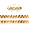 3.28 Feet Ion Plating(IP) 304 Stainless Steel Box Chains, Unwelded, Golden, 3x3x1.5mm