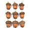 Acorn Pendants, with Iron, Chocolate, 30~33x21~23mm
