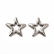 Non-Tarnish 304 Stainless Steel Linking Rings, Star, Stainless Steel Color, 15x14x2mm, Inner Diameter: 5x3.5mm