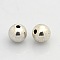 Tibetan Style Alloy Beads, Round, Lead Free and Nickel Free and Cadmium Free, Antique Silver, 8mm, Hole: 1mm