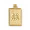 304 Stainless Steel Pendants, Rectangle with Constellations, Real 14K Gold Plated, Leo, 25x14x2mm, Hole: 2mm