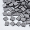 2-Hole Glass Seed Beads, Frosted Colours, Square, Gray, 5x4.5~5.5x2~2.5mm, Hole: 0.5~0.8mm, about 1180pcs/bag