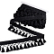 10 Yards Polyester Ribbon, Tassels, Black, 2-3/4 inch(70mm)