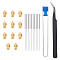 3D Printer Sanitary Tools Set, with Iron Tweezer & Pins, Brass Screws, Mixed Color, 13~123.5x14.5x0.2~6.5x8.5mm, 22pcs/set