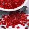 MIYUKI TILA Beads, Japanese Seed Beads, 2-Hole, (TL140) Transparent Red Orange, 5x5x1.9mm, Hole: 0.8mm, about 590pcs/50g