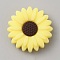 Daisy Silicone Beads, Yellow, 30x9mm, Hole: 2mm