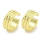 Brass Cuff Earrings, for Women, Real 18K Gold Plated, 12.8x5mm