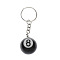 Resin Keychain, Billiard, Black, 84mm