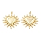 Brass Pendants, Heart, Long-Lasting Plated, Lead Free & Cadmium Free, Rack Plating, with Jump Ring, Real 18K Gold Plated, 35x34.5x4.5mm, Hole: 3.3mm