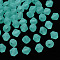 Frosted Acrylic Beads, Faceted, Cone, Turquoise, 6x5.5mm, Hole: 1.5mm, about 6770pcs/500g