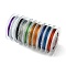 Tail Wire, Nylon-coated Stainless Steel, Mixed Color, 25 Gauge(0.45mm), about 32.8 Feet(10m)/roll