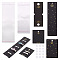 80Pcs 4 Style Rectangle Cardboard Jewelry Display Cards, Hair Clip Display Cards, with Plastic Ear Nuts and Polypropylene Cellophane Bags, Black, Card: 7.3~23.9x5~6.4x0.04cm, Hole: 6~12mm, 20pcs/style, about 360pcs/set