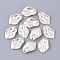 ABS Plastic Imitation Pearl Pendants, Petal/Leaf, Beige, 24x16.5x4.5mm, Hole: 1.5mm, about 1045pcs/500g