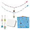 Owl Theme DIY Knitting Tool Sets, including Alloy Enamel Pendant Stitch Markers and Counter Chains, Mixed Color