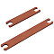 Wooden Knitting Loom, Weaving Tools, Rectangle, Chocolate, 14x2.95x0.5cm, Inner Diameter: 1.6cm, 2pcs/set