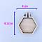 Mini Wooden Embroidery Hoops, Embroidery Cross Stitch Hoops, for DIY Pendant Embroidery Frame Craft Ornaments, Hexagon Pattern, 42x40mm