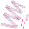 Polycotton Dance Ribbons with Wand, Sparkling Rhythmic Gymnastic Ribbon Streamer for Kids, Pearl Pink, 2270mm