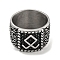 304 Stainless Steel Ring, Symbol, 15mm, Inner Diameter: 19mm