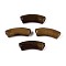 Acrylic Beads, Imitation Gemstone, Curved Tube, Sienna, 34.5x13x11mm, Hole: 3.5mm, about 155pcs/500g