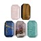Natural Mixed Stone Pendants, Faceted Rectangle Charms, 34~35.5x19~20.5x7~8mm, Hole: 1.6mm