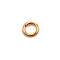 Brass Linking Rings, Round, Real 14K Gold Plated, 7x1mm, Inner Diameter: 5.5mm