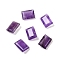 Natural Amethyst Cabochons, Rectangle, Faceted, 14x10x5.5mm