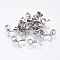 Tarnish Resistant 201 Stainless Steel Pendant Pinch Bails, Stainless Steel Color, 9x7x2.5mm, Hole: 4x5mm, Pin: 0.8mm