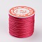 Round Waxed Polyester Cords, Deep Pink, 0.45mm, about 174.97 yards(160m)/roll