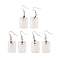 Natutal Quartz Crystal Dangle Earrings, with Rack Plating Brass Earring Hooks, Lead Free & Cadmium Free, Rectangle, 49x18mm
