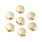 CCB Plastic Beads, Flat Round, Golden, 9x3.5mm, Hole: 1.8mm