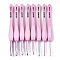 Aluminum Diverse Size Crochet Hooks Set, with ABS Plastic Handle, for Braiding Crochet Sewing Tools, Pearl Pink, 138x13x9.5mm, Pin: 2.5mm/3mm/3.5mm/4mm/4.5mm/5mm/5.5mm/6mm, 8pcs/set