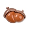 Bumper Crop Theme Opaque Resin Cabochons, Hazelnut, 23x31x8.5mm