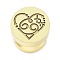 Constellation Golden Tone Wax Seal Brass Stamp Heads, for Invitations, Envelopes, Gift Packing, Cancer, 15x14mm, Inner Diameter: 7mm