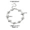 304 Stainless Steel Link Bracelets for Women, Stainless Steel Color, Conch, 6-1/4 inch(16cm)