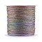 Metallic Thread, Embroidery Thread, for Jewelry Making, Colorful, 0.8mm, about 25m/roll, 1roll