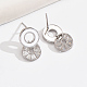 Элегантные серебряные серьги с цирконием для повседневной женской одежды NS7636-2