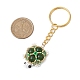 Брелок-подвеска в виде черепахи из стеклянных бусин ручной работы и зеленого авантюрина KEYC-MZ00024-03-3