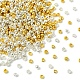 1200 шт. 2 цвета латунные обжимные бусины KK-FS0001-38-3