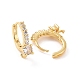 Латунные серьги-кольца из прозрачного кубического циркония ZIRC-F133-11G-2