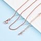 Ожерелья с цепочками из латуни для женщин NJEW-D302-08RG-1