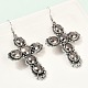 Серьги-подвески из сплава стекла для женщин EJEW-U053-03AS-01-3